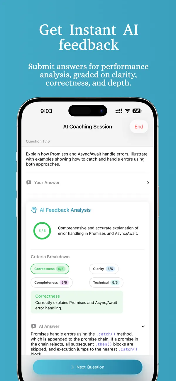 #4. InterviewGenie: Prep React (iOS) Által: Abhinav Jha