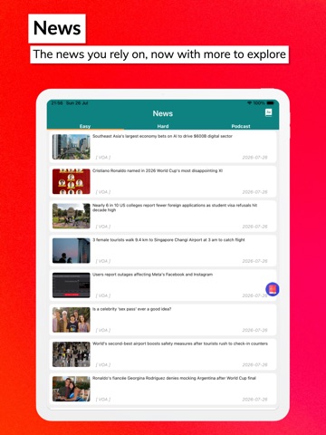 VOA Learning English. iPad screenshot
