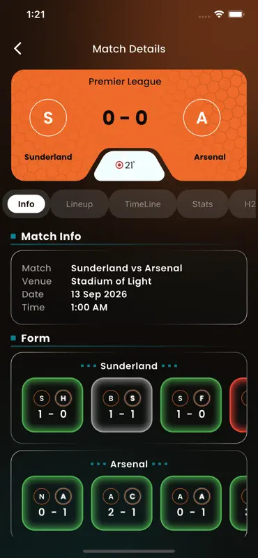 Luna Soccer: Scores & Stats screenshot 6 of 8