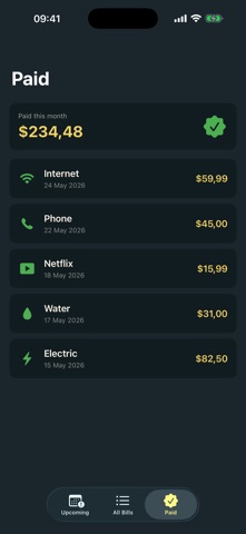 Bolt Bill Reminder screenshot