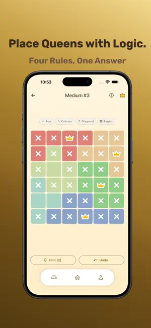 Queens Game Puzzle screenshot 1