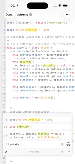 Capture d'écran de Runestone Text Editor sur iPhone 4