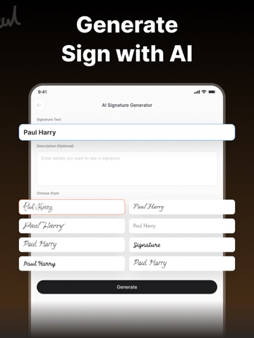 Signature Maker - Sign AI iPad screenshot
