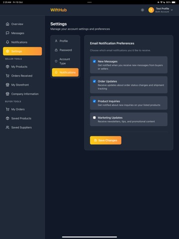 WiftHub iPad screenshot