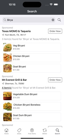 Free and Half Price Menu iPhone screenshot