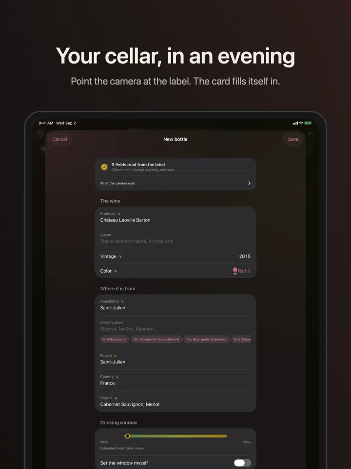 Corkwell on iPad: screenshot 2 of 8
