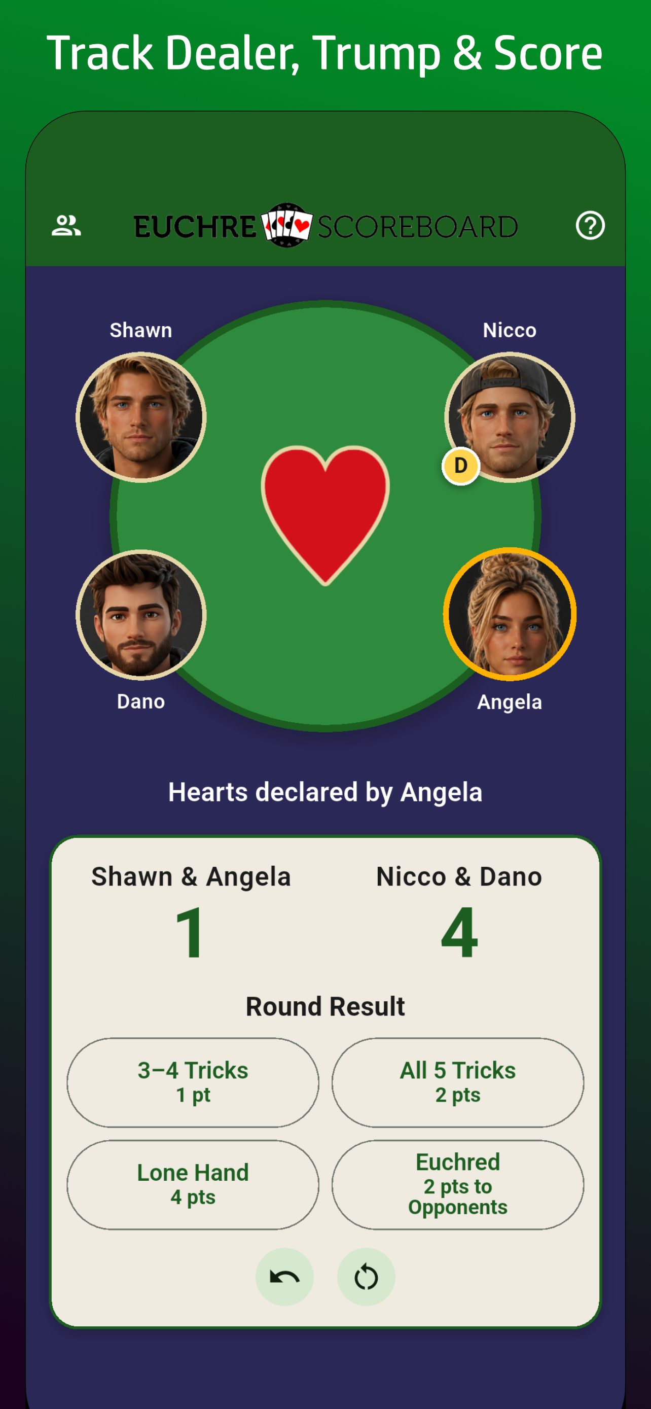 Euchre Scoreboard screenshot 4