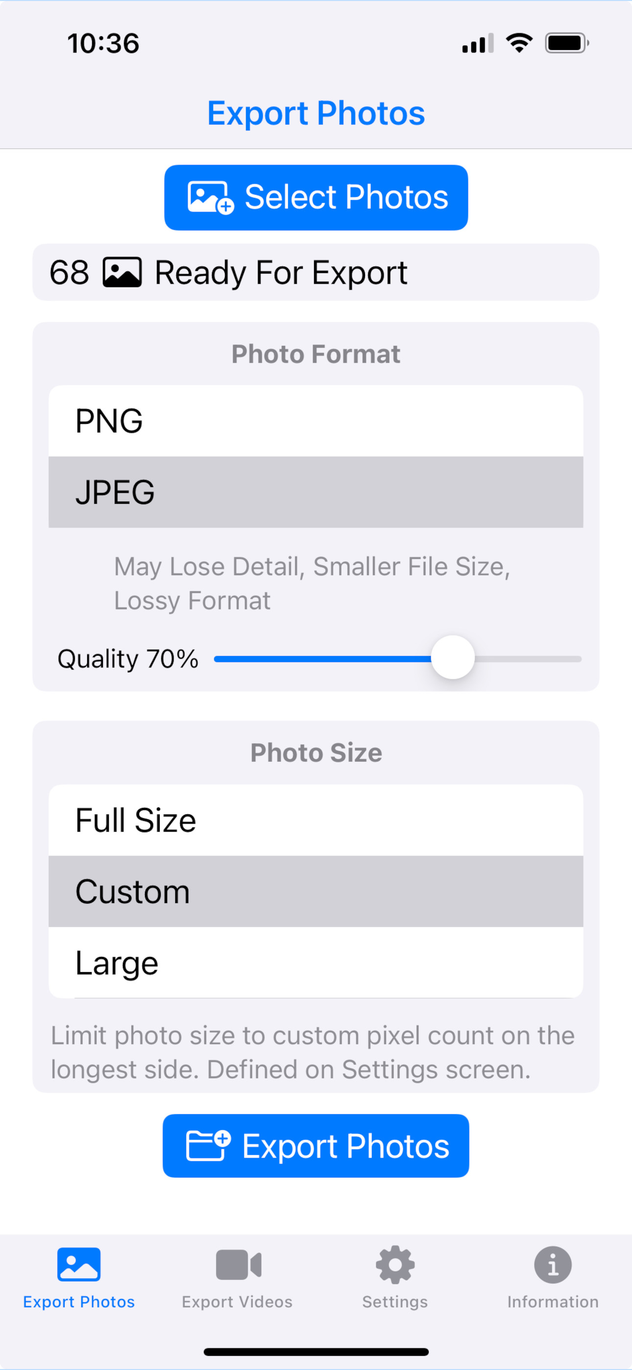 Photo Export