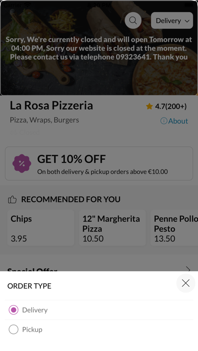 La Rosa Pizzeria Screenshot