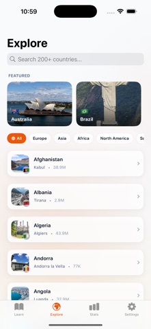 GeoQuest: fun geography quiz iPhone screenshot