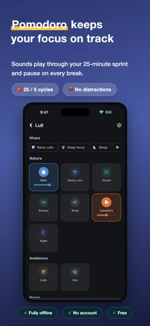 Lull: Focus & Sleep Sounds screenshot 4