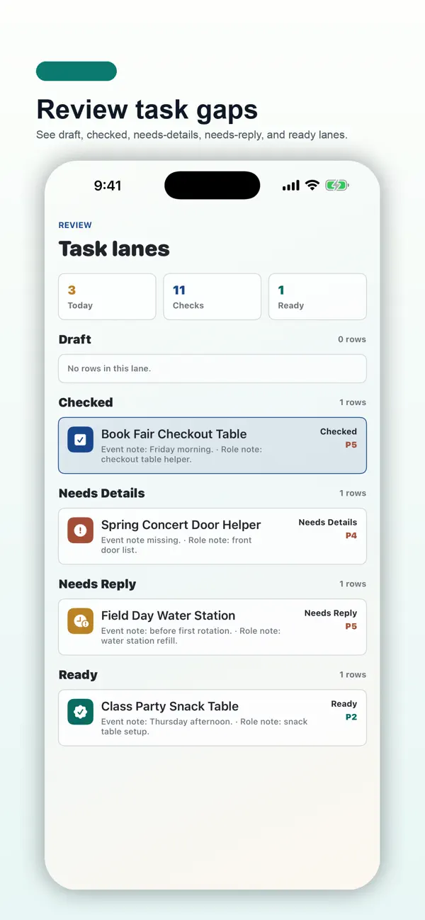 Screenshot #3 pour Class Volunteer Task Pad