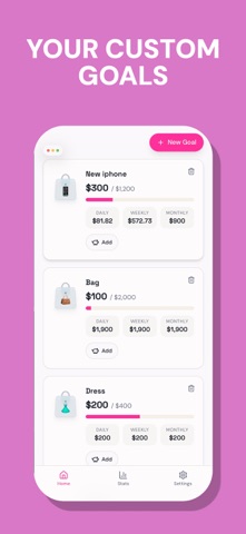 Pink Bag: Woman Money Tracker screenshot
