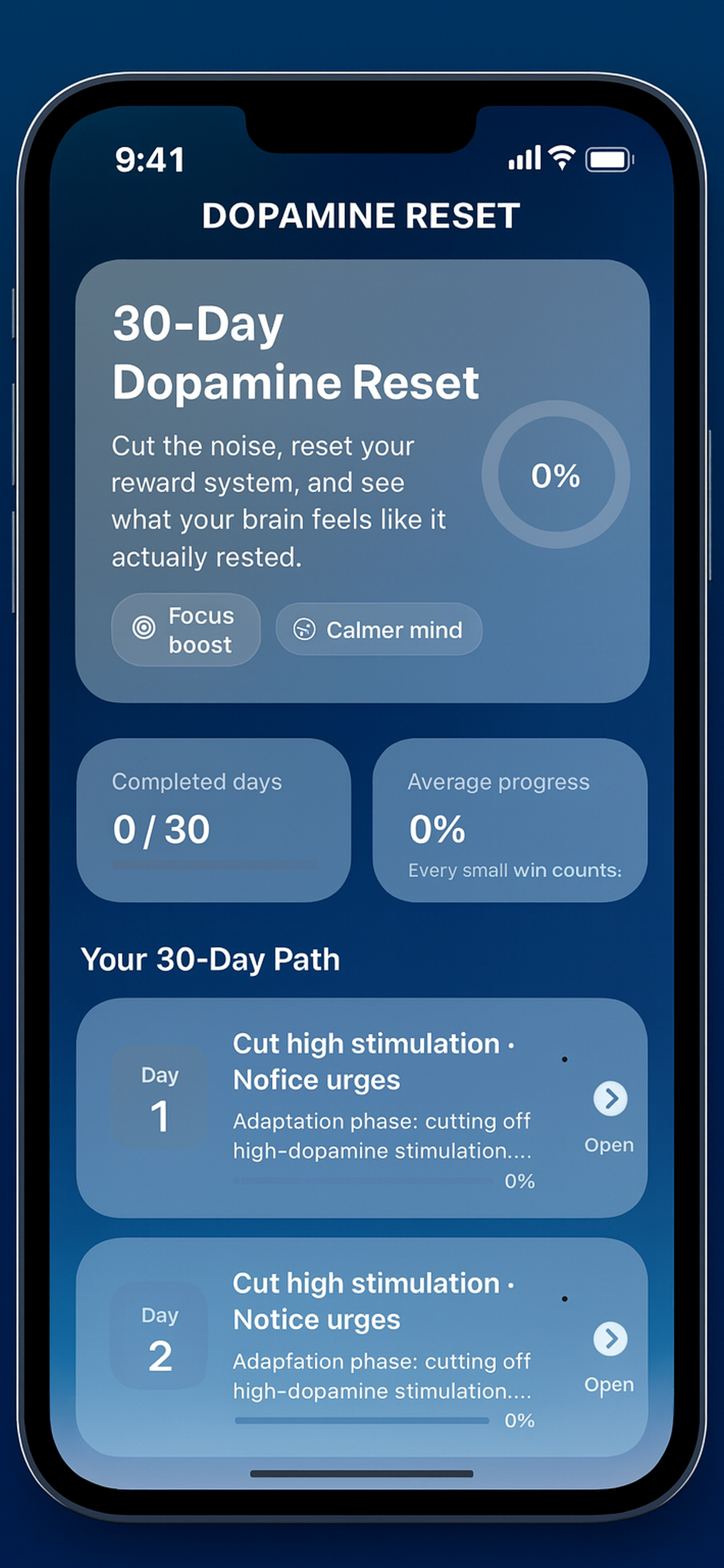 CalmGlow: Dopamine Reset