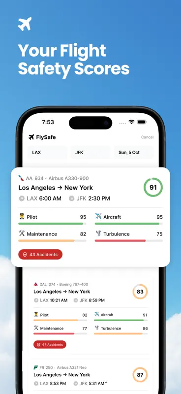 FlySafe: Flight Safety Score screenshot 1 of 6