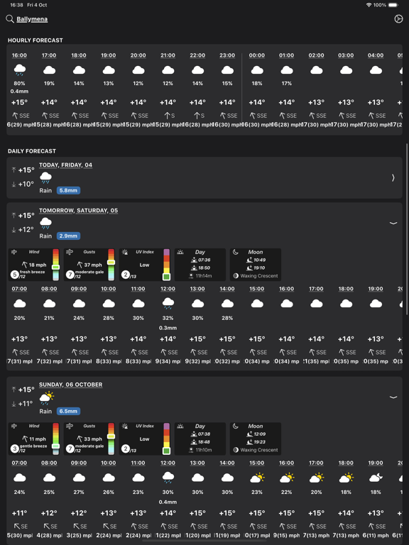 RainAlert: Rain Radar & Alerts iPad screenshot 4 - Weather app