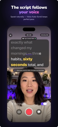 Prompty: AI Video Teleprompter iPhone screenshot