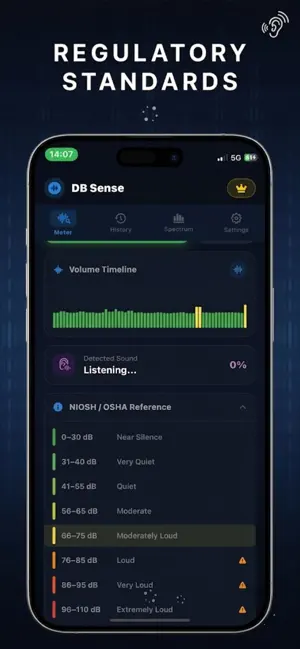 DB Sense- Sound Level Meter screenshot 2