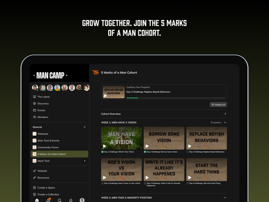 Man Camp App iPad screenshot 2 - Social Networking app