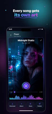 Jukebee: AI Music & Video iPhone screenshot
