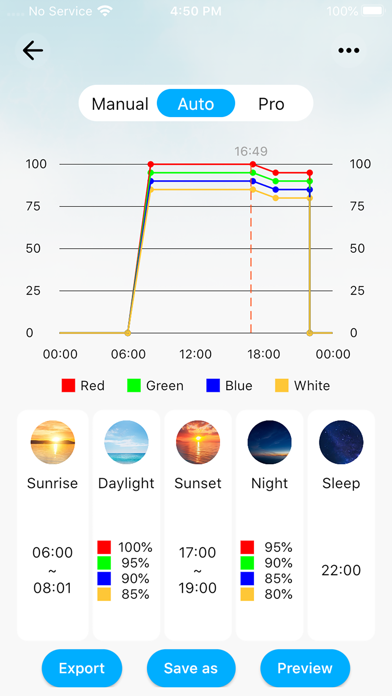 iAqua Lighting Screenshot