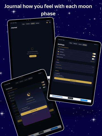 Luna Journal Moon Phases iPad screenshot
