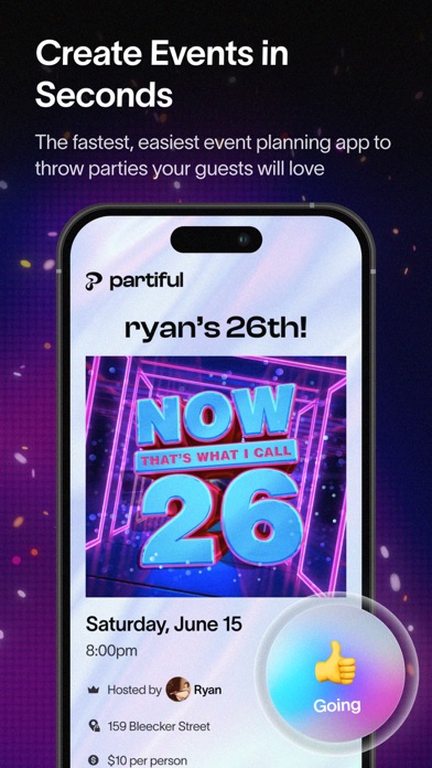 Partiful Invites Screenshot