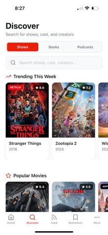Flock - Watchlist Sharing App screenshot