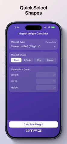 Magnet Weight Calculator Screenshot 3 of 4
