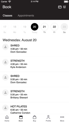 The Studio Booking App screenshot 2