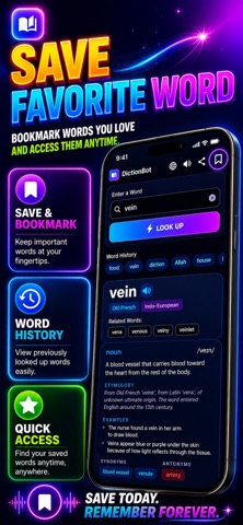 DictionBot: Fast AI Dictionary iPhone screenshot