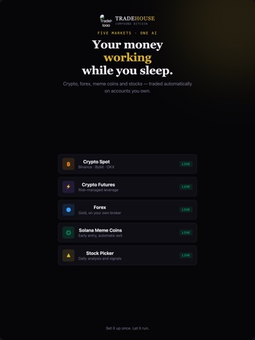 TradeHouse: Trade & HODL BTC iPad screenshot