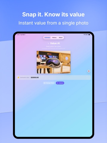 Value AI iPad screenshot