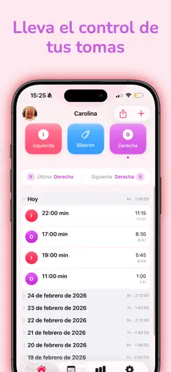 Captura de pantalla de Diario De Lactancia en iPhone 4