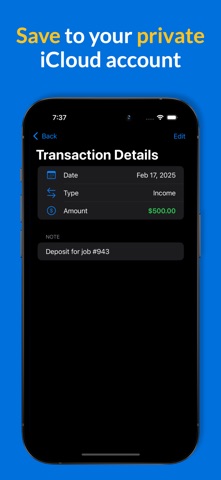 Simple Income Expense Log App screenshot