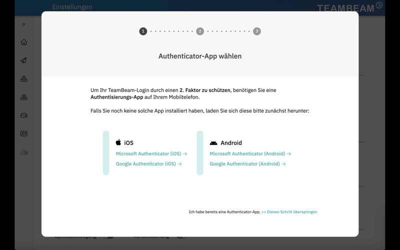TeamBeam Transfer screenshot