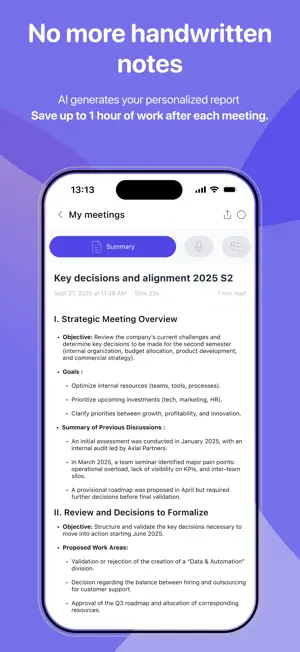 Meeting Minutes & Dictaphone screenshot 2