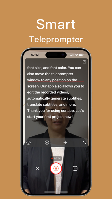 Teleprompter:Video captions Screenshot