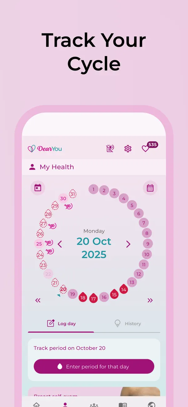 #4. DearYou - Women's Health (iOS) 게시자: The DEAR Foundation