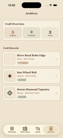 Warpweft Atelier iPhone screenshot