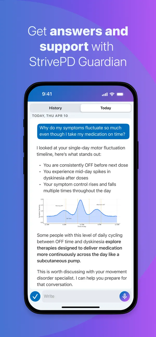 Screenshot #3 pour StrivePD Parkinson's Assistant