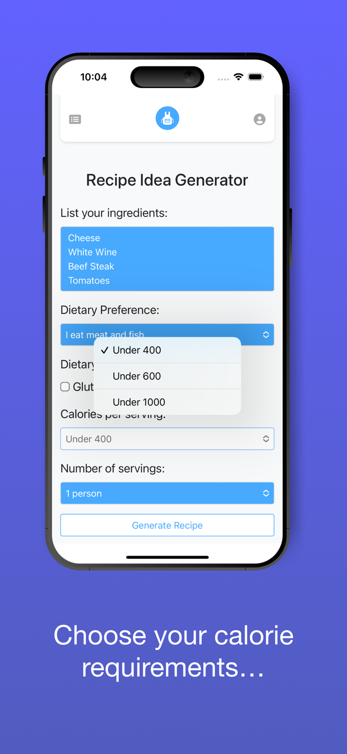 AI Recipe Ideas Wizard