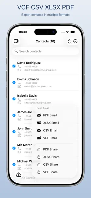 Contact Backup:Import & Export screenshot 2