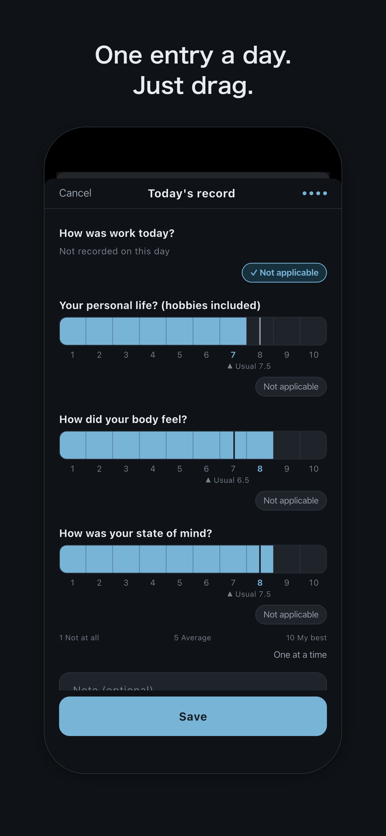 Screenshot 3 of JIBUN SCORE - Performance Log