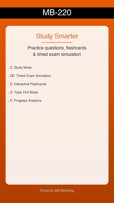 Screenshot #2 pour MB-220 D365 Marketing Prep