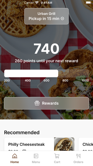 Urban Grill To Go app screenshot