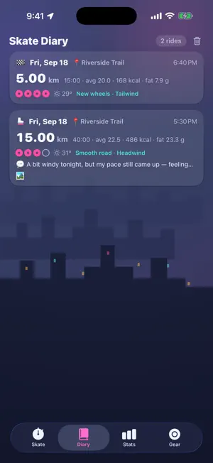 Rollog: Inline Skate Tracker screenshot 3