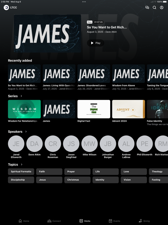 Lake Tapps Christian Church iPad screenshot 3 - Education app