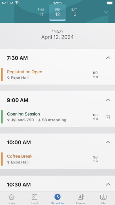 Directions Events App Screenshot