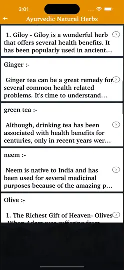 Captura de pantalla de Ayurvedic Remedies Herbal Tips en iPhone 2